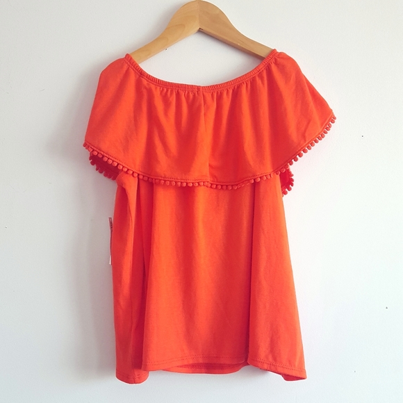 🆕️Kids Orange Top L(10-12) - Picture 3 of 4